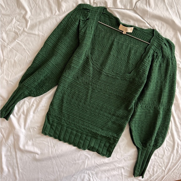 Sezane Green Knit Top - Picture 1 of 9